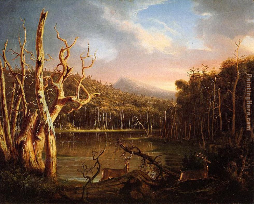 Lake with Dead Trees (Catskill) painting - Thomas Cole Lake with Dead Trees (Catskill) art painting